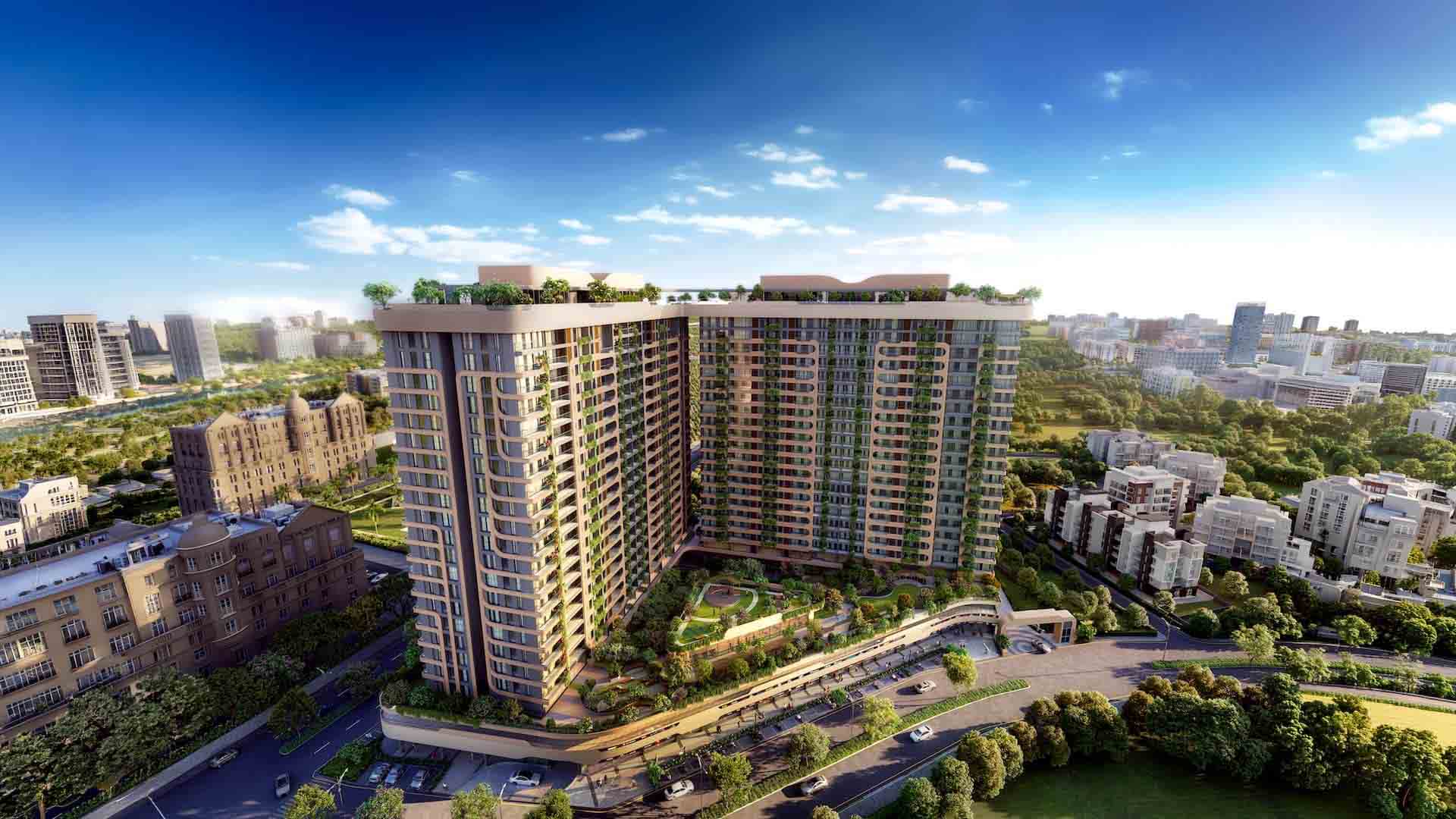 Pristine Amore aerial view, Kalyani Nagar, Pune